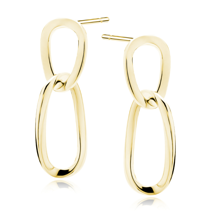 Olivie  Stříbrné náušnice ŘETĚZ GOLD 8458