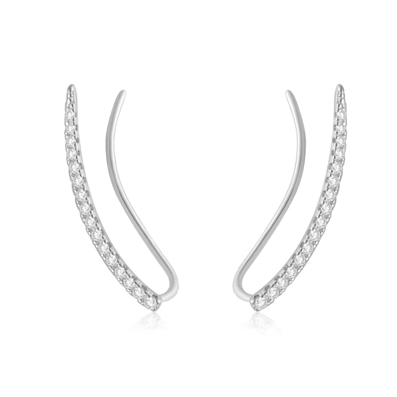 Olivie Stříbrné podélné náušnice 8494