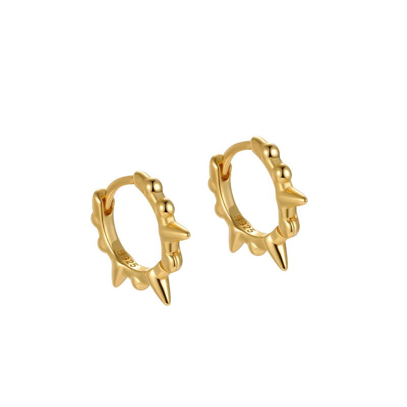 Olivie Stříbrné náušnice HROTY GOLD  8497