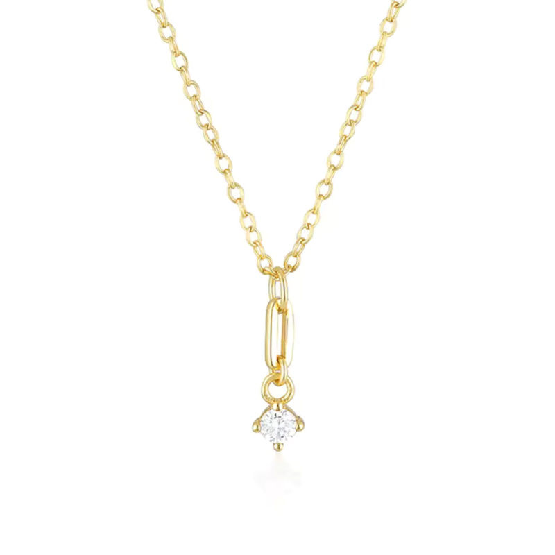 Olivie Stříbrný minimalistický náhrdelník GOLD 8649