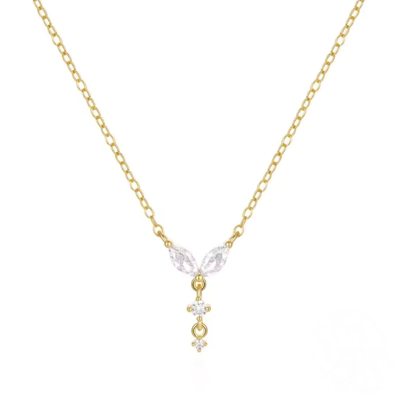 Olivie Stříbrný minimalistický náhrdelník GOLD 8705