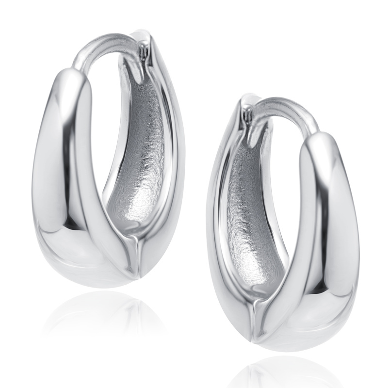 Olivie Stříbrné 14mm náušnice 8555