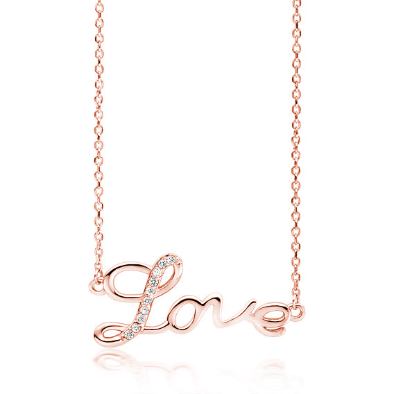 Olivie Stříbrný náhrdelník LOVE ROSE 4935