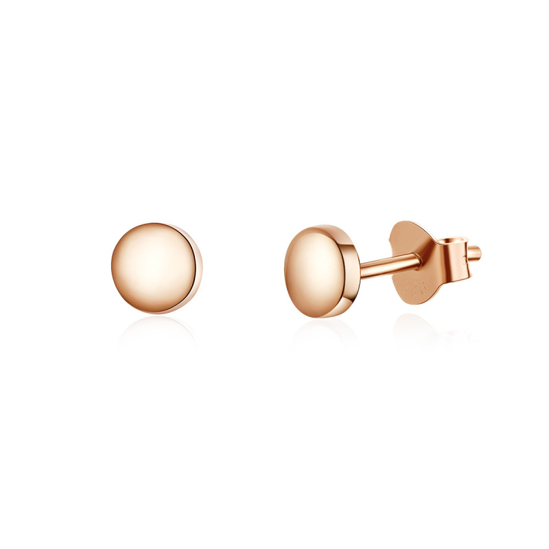 Olivie Stříbrné 5mm PLATINOVÉ PECKY ROSE 4473