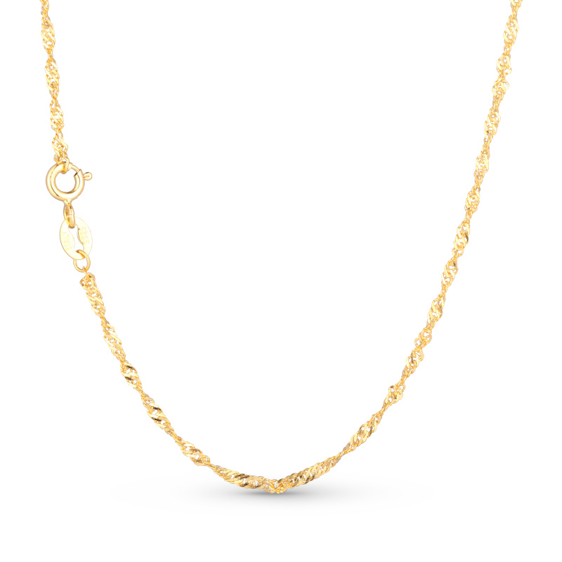 Olivie GOLD TWISTED 40cm stříbrný řetízek 4632