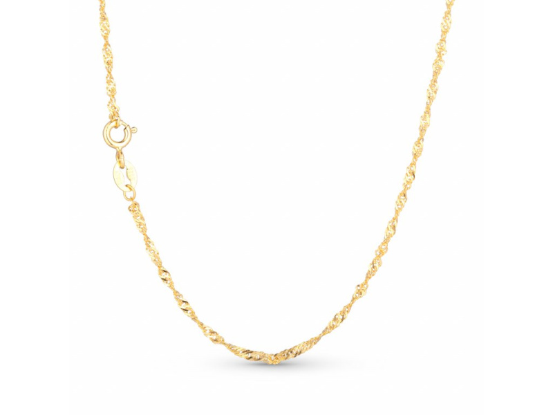Olivie GOLD TWISTED 45+5cm stříbrný řetízek 4634