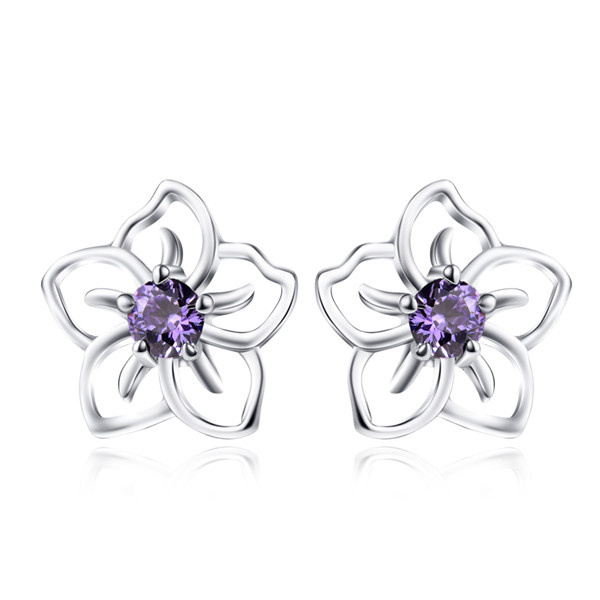 Olivie Stříbrné náušnice VIOLET 4679
