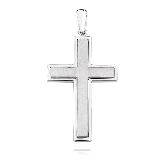 Olivie Stříbrný přívěsek KŘÍŽEK SATIN 4831