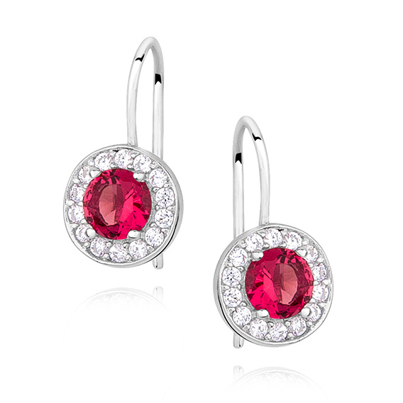 Olivie Dětské stříbrné náušnice RUBY 3969