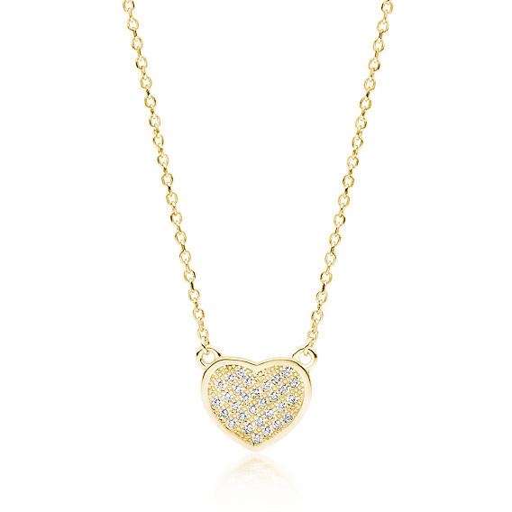 Olivie Stříbrný náhrdelník SRDÍČKO GOLD 4078