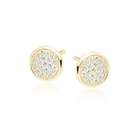 Olivie Stříbrné kulaté náušnice GOLD 4176