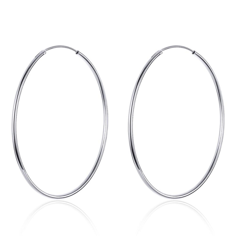 Olivie Stříbrné náušnice 4 cm KRUHY 3640