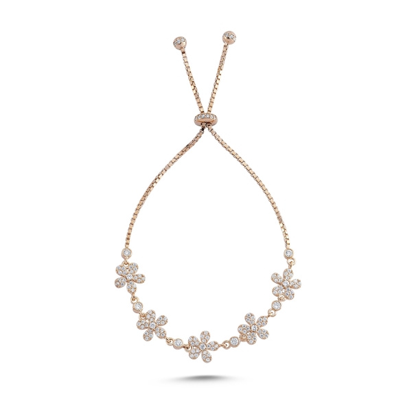 Olivie Stříbrný květinový náramek ROSE 3825