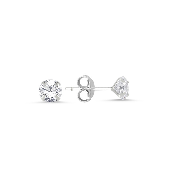 Olivie Stříbrné náušnice 5 mm ZIRKON 2818