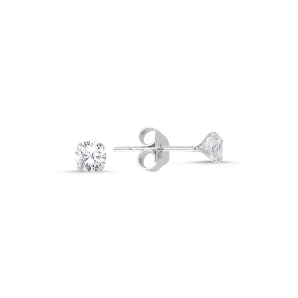 Olivie Stříbrné náušnice 4 mm ZIRKON 2819