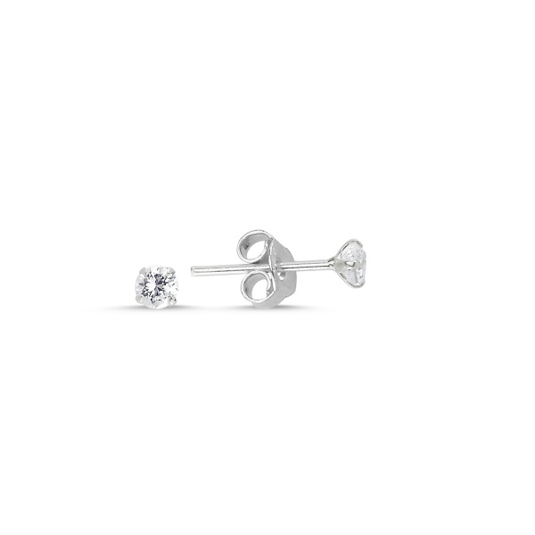 Olivie Stříbrné náušnice 3 mm ZIRKON 2820