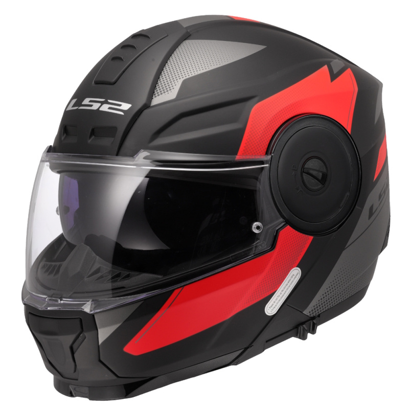 Výklopná moto přilba LS2 FF902 Scope II Duria Black Red 3XL (65-66)