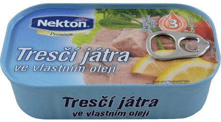 Nekton Výběrová tresčí játra ve vlastním oleji 115 g