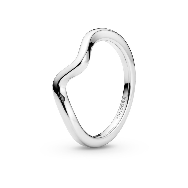 Pandora Vlnitý stříbrný prsten Timeless 193095C00 52 mm