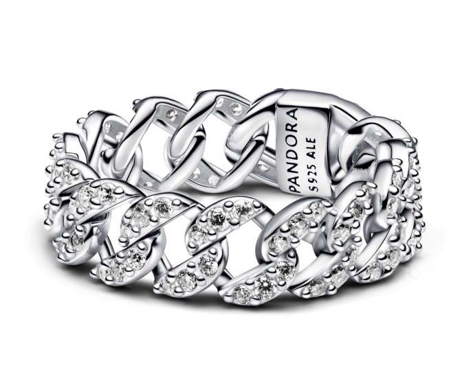 Pandora Výrazný stříbrný prsten s kubickými zirkony Timeless 193557C01 58 mm