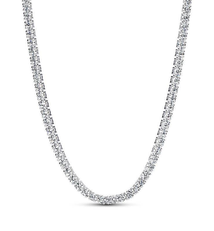 Pandora Tenisový stříbrný náhrdelník choker Timeless 393806C01-40