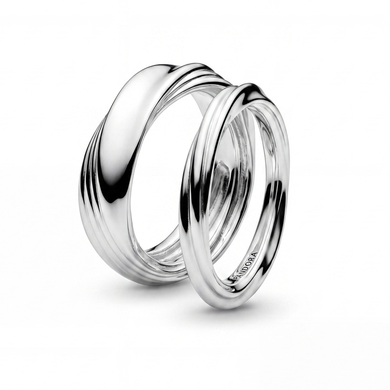 Pandora Stylový set stříbrných prstenů Essence 193890C00 58 mm