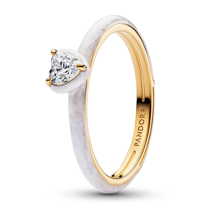 Pandora Překrásný bílý prsten s kubickým zirkonem ME Shine 163088C01 60 mm