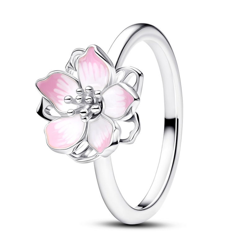 Pandora Překrásný stříbrný prsten Třešňový květ 194371C01 54 mm