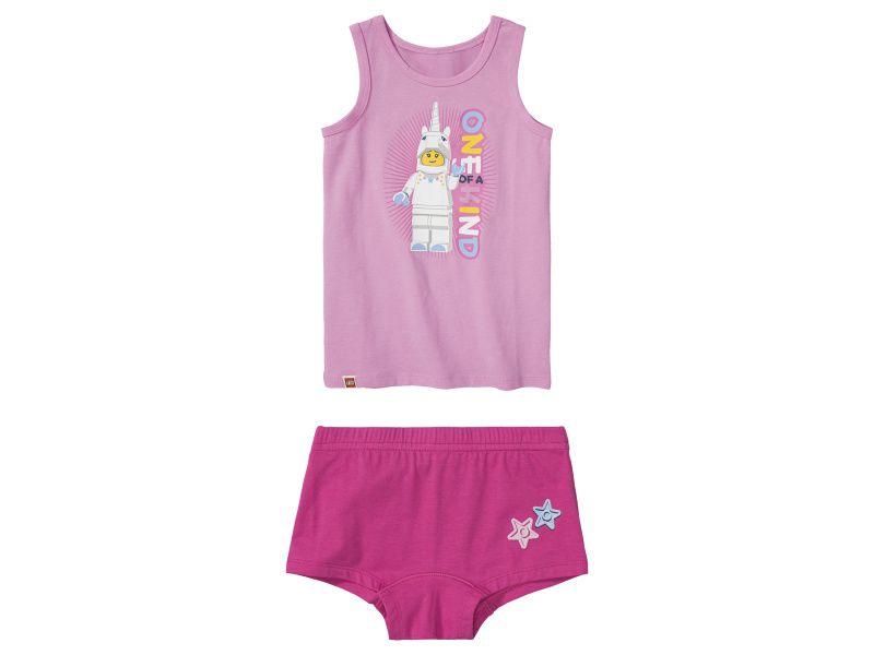 Lego Souprava dětského spodního prádla, 2dílná (Iconic: světle růžová / růžová, 134/140)