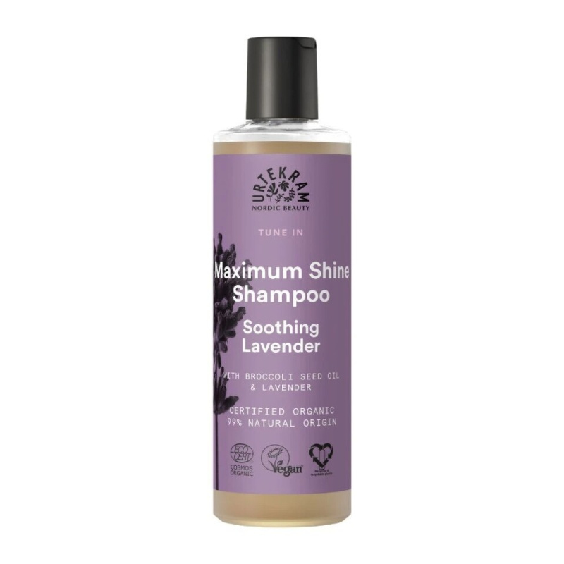 Urtekram Soothing Lavender zklidňující šampon pro lesk a hebkost vlasů 250 ml