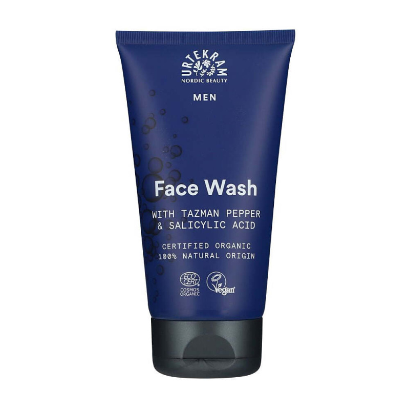 URTEKRAM Pánský mycí gel na obličej BIO 150 ml