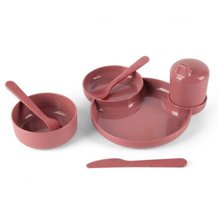 Dantoy TINY BIO jídelní sada Red 7ks 0m+