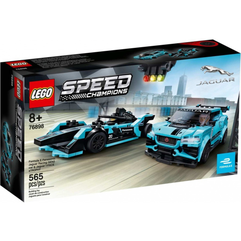 Lego® speed champions 76898 formula e panasonic jaguar racing gen2 & jaguar i-pace etrophy