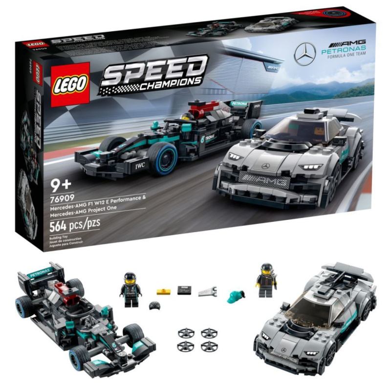 Lego® speed champions 76909 mercedes-amg f1 w12 e performance a mercedes-amg project one