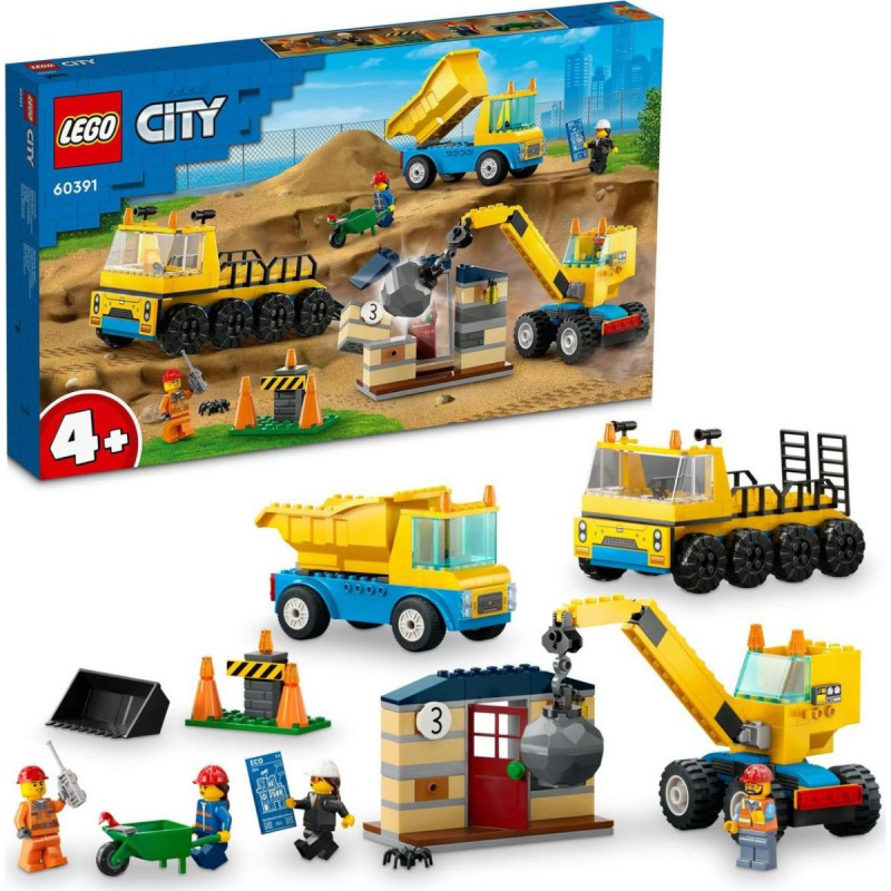 LEGO City 60391 Nákladní auta a jeřáb s demoliční koulí