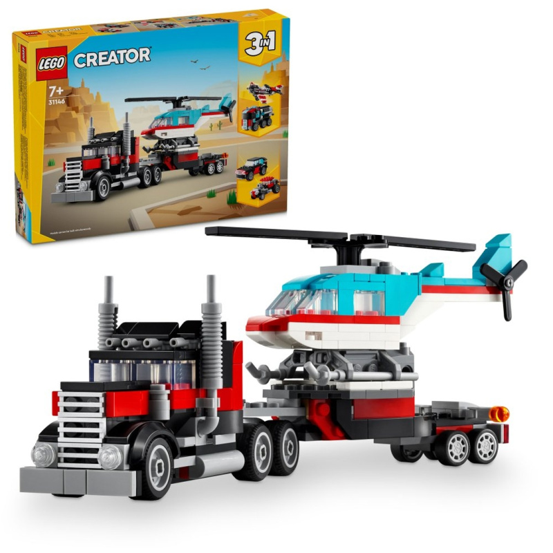 Lego Creator Tahač s Plošinou a Vrtulníkem
