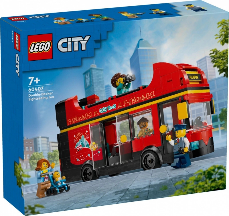 LEGO® City 60407 Červený dvoupodlažní vyhlídkový autobus