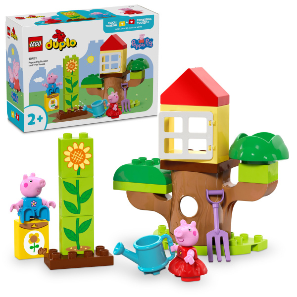 LEGO® DUPLO 10431 Prasátko Peppa – zahrada a dům na stromě