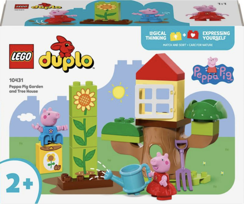 LEGO® DUPLO 10431 Prasátko Peppa – zahrada a dům na stromě