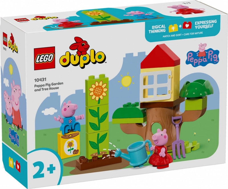 LEGO® DUPLO 10431 Prasátko Peppa – zahrada a dům na stromě