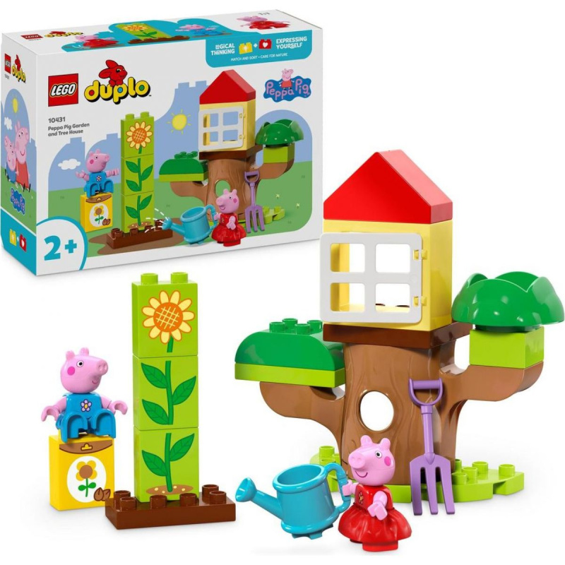 LEGO® DUPLO 10431 Prasátko Peppa – zahrada a dům na stromě