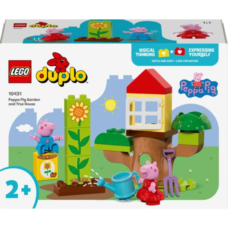 LEGO® DUPLO 10431 Prasátko Peppa – zahrada a dům na stromě