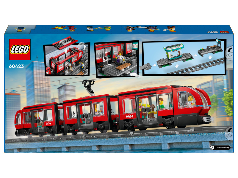 LEGO® City 60423 Tramvaj a zastávka v centru města