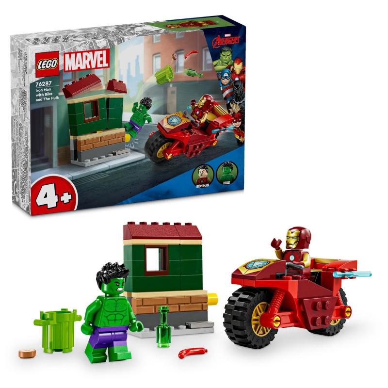 LEGO Marvel Super Heroes 76287 Iron Man s motorkou a Hulk