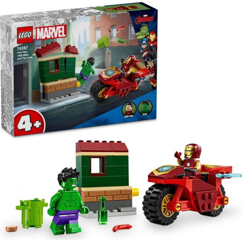 LEGO Marvel Super Heroes 76287 Iron Man s motorkou a Hulk