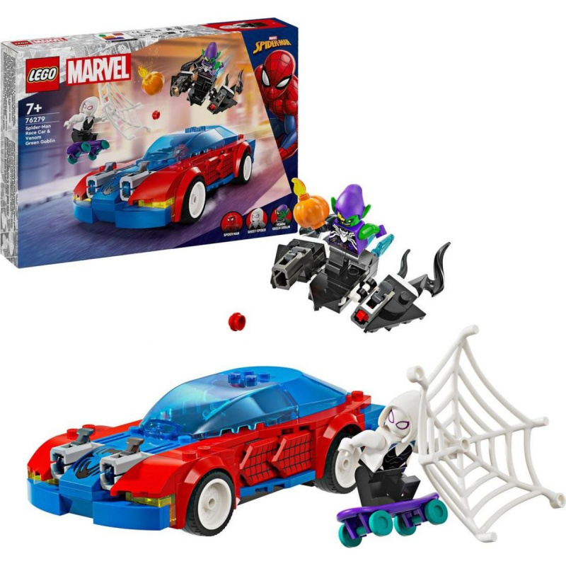 Super Heroes Spider-Man a Zelený Goblin závodní auto