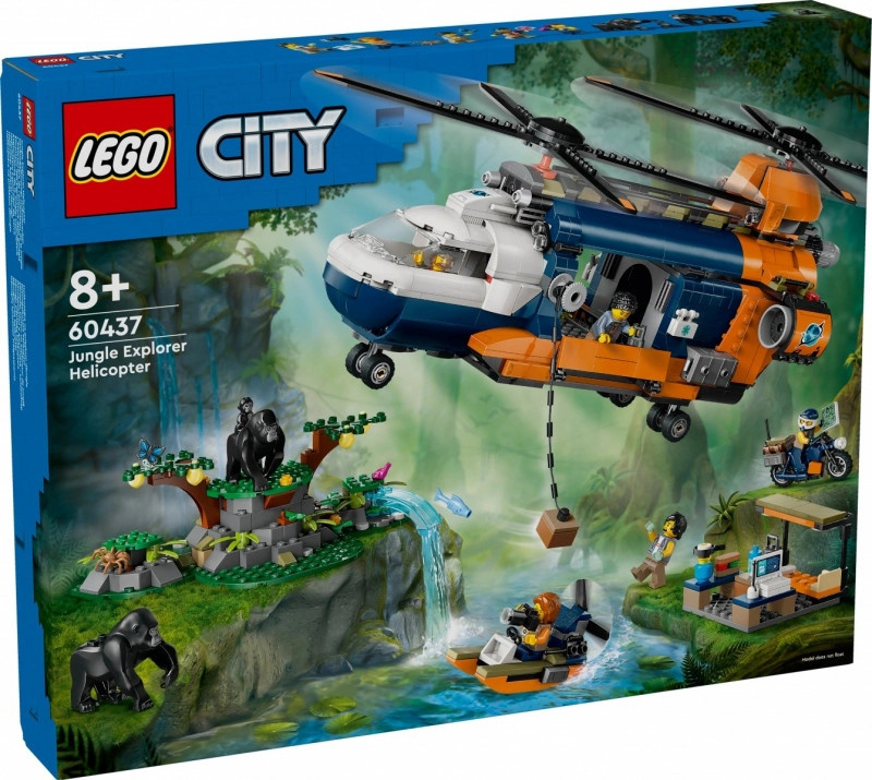LEGO® City 60437 Helikoptéra na průzkum džungle v základním táboře