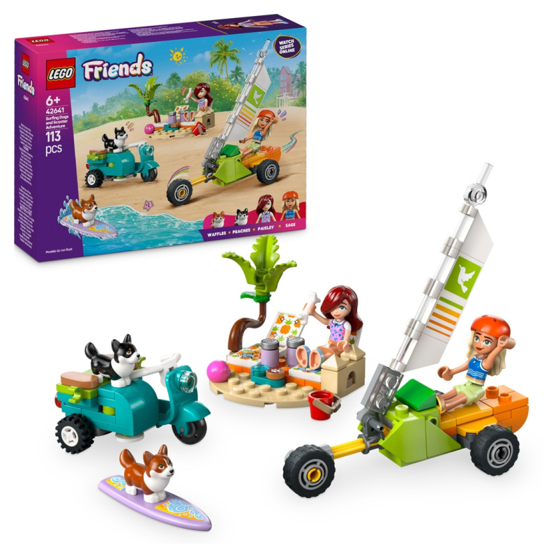LEGO® Friends 42641 Dobrodružství se surfujícími psy a skútrem