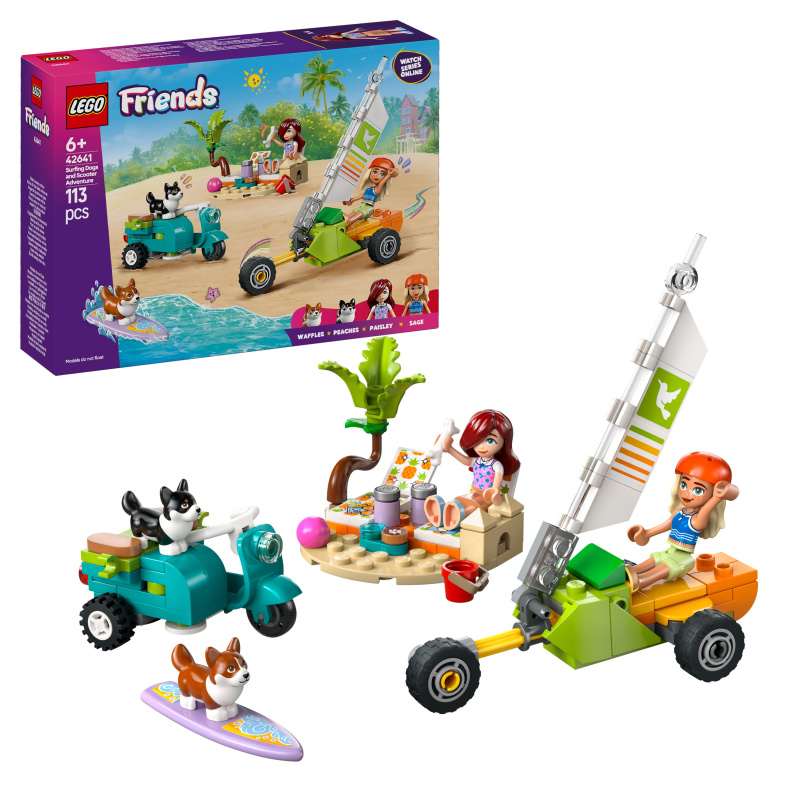 LEGO® Friends 42641 Dobrodružství se surfujícími psy a skútrem