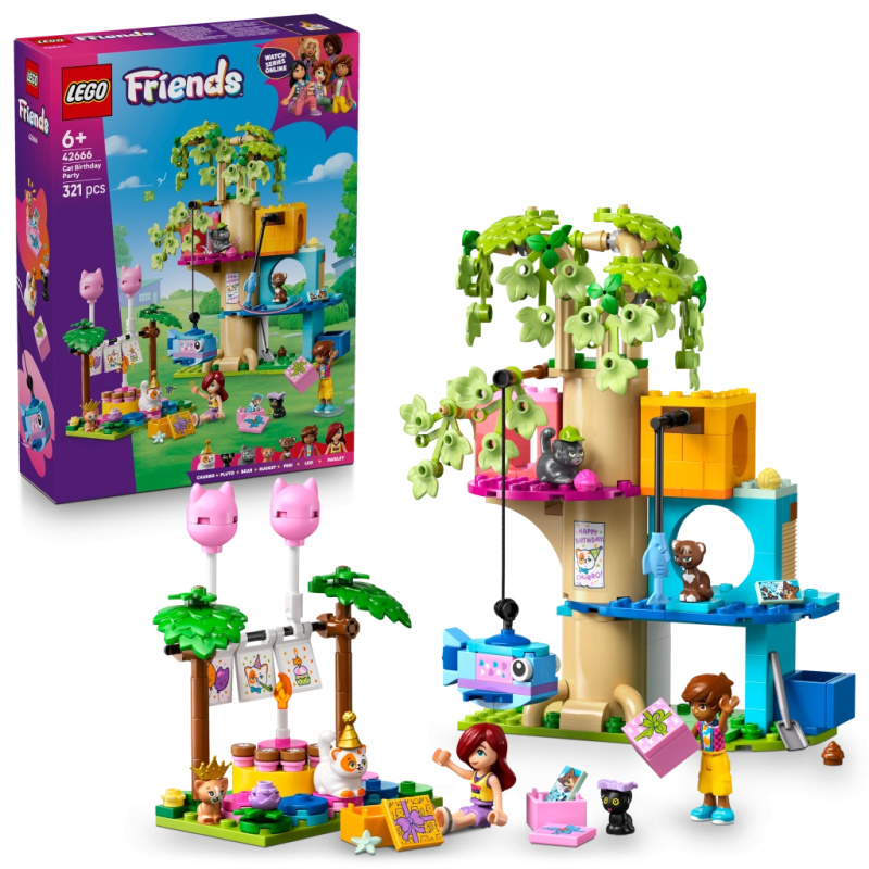 Lego Friends Kočičí narozeninová oslava a dům na stromě